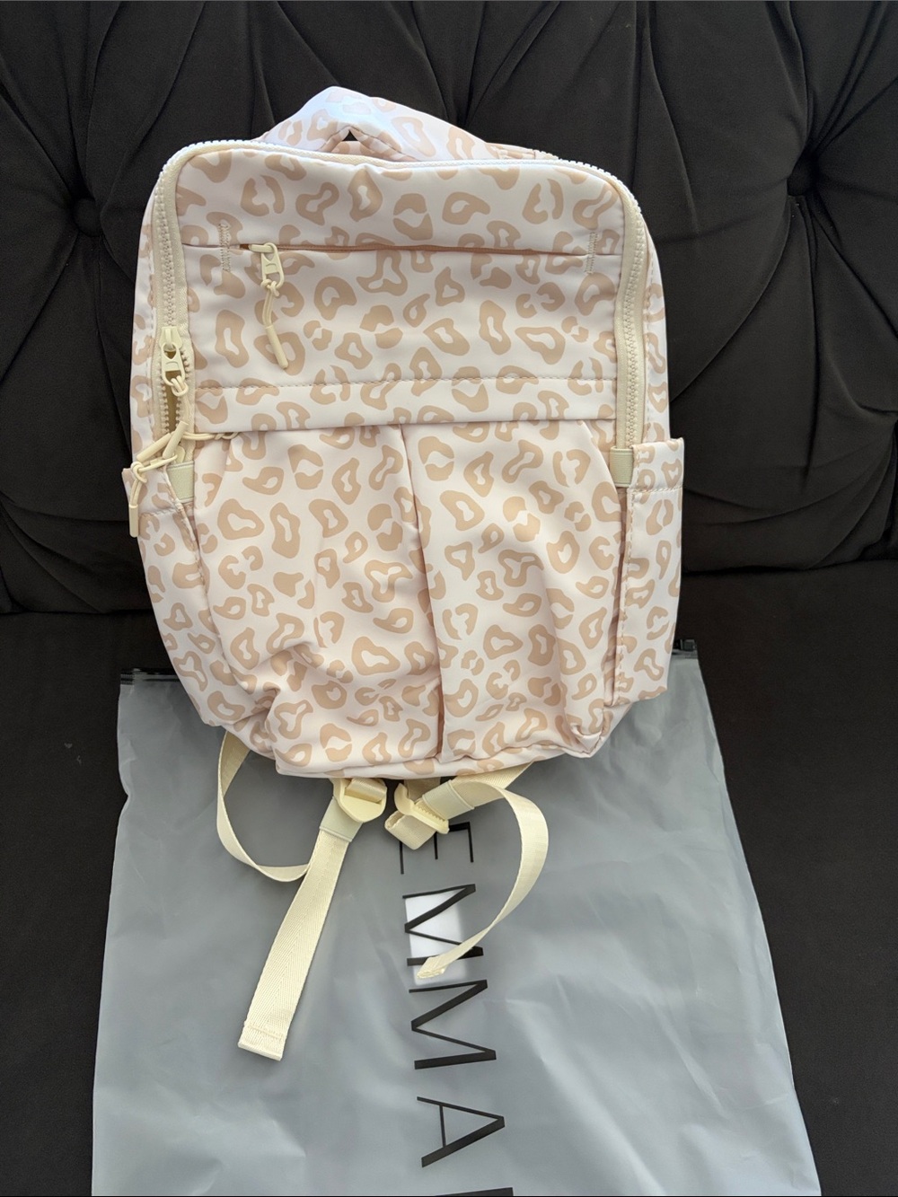 Emmafy- viral minimax backpack Neutral Leopard Backpack - Cream Beige